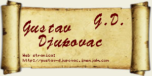 Gustav Đupovac vizit kartica